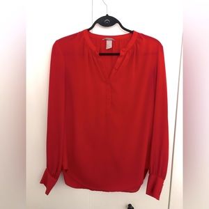 H&M red casual blouse